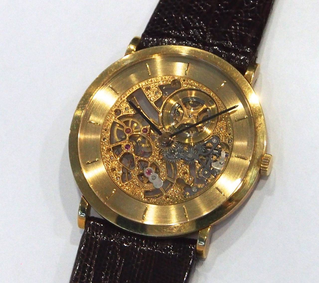 Audemars Piguet Yellow Gold Skeleton Ultra Thin 31.5mm Cal. 2003 Wristwatch In Excellent Condition In Los Angeles, CA
