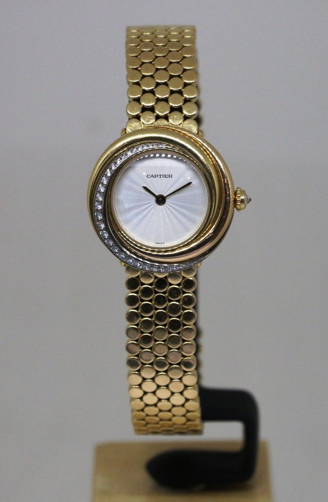 Cartier Lady's Yellow Gold Diamonds Trinity Quartz Wristwatch Ref 2357 3