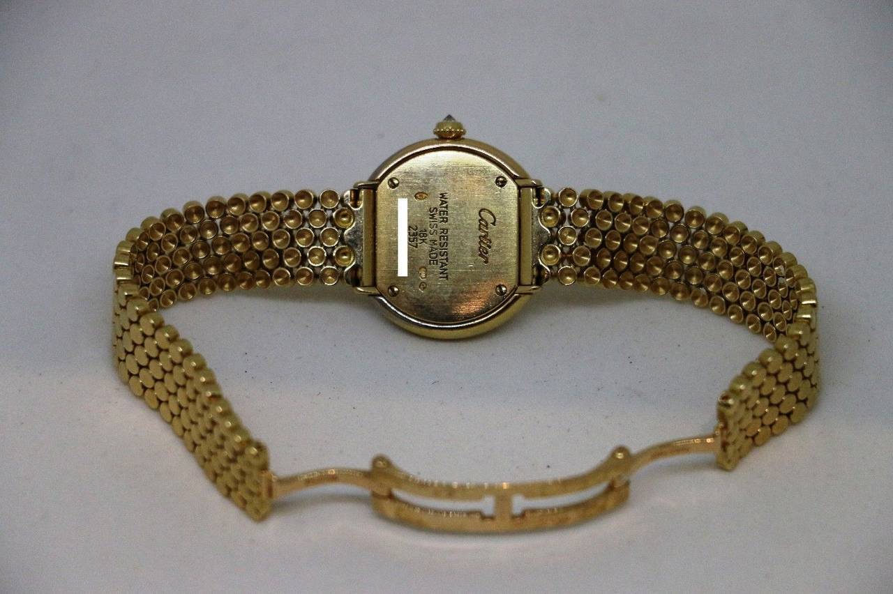 Women's Cartier Lady's Yellow Gold Diamonds Trinity Quartz Wristwatch Ref 2357