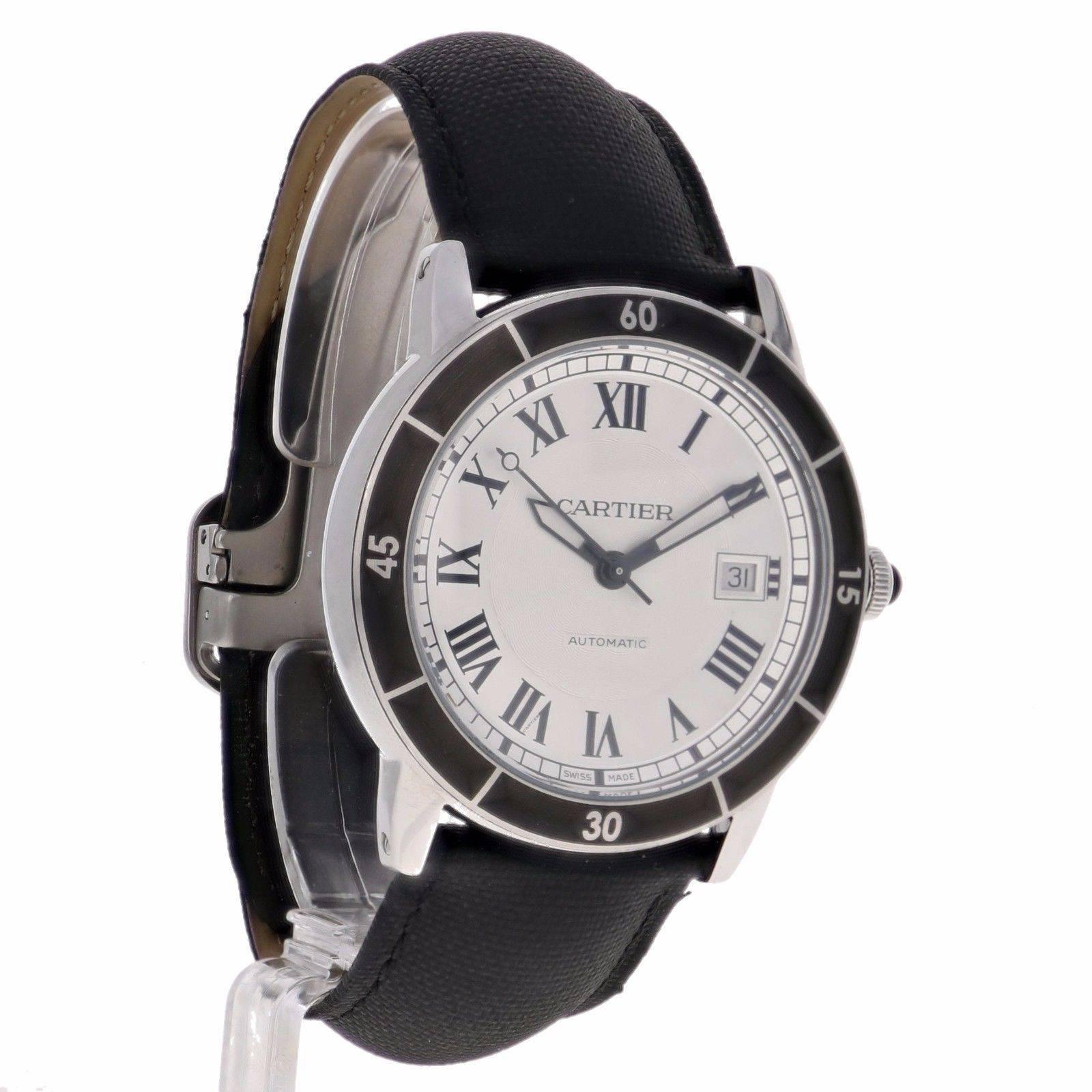 Men's Cartier Ronde Croisiere Stainless Steel Silver Dial WSRN0002