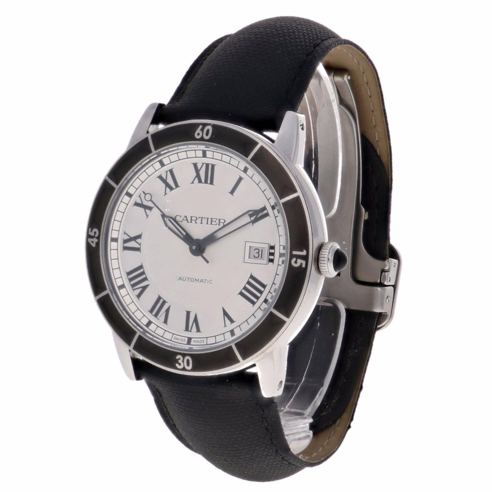 Cartier Ronde Croisiere Stainless Steel Silver Dial WSRN0002 1