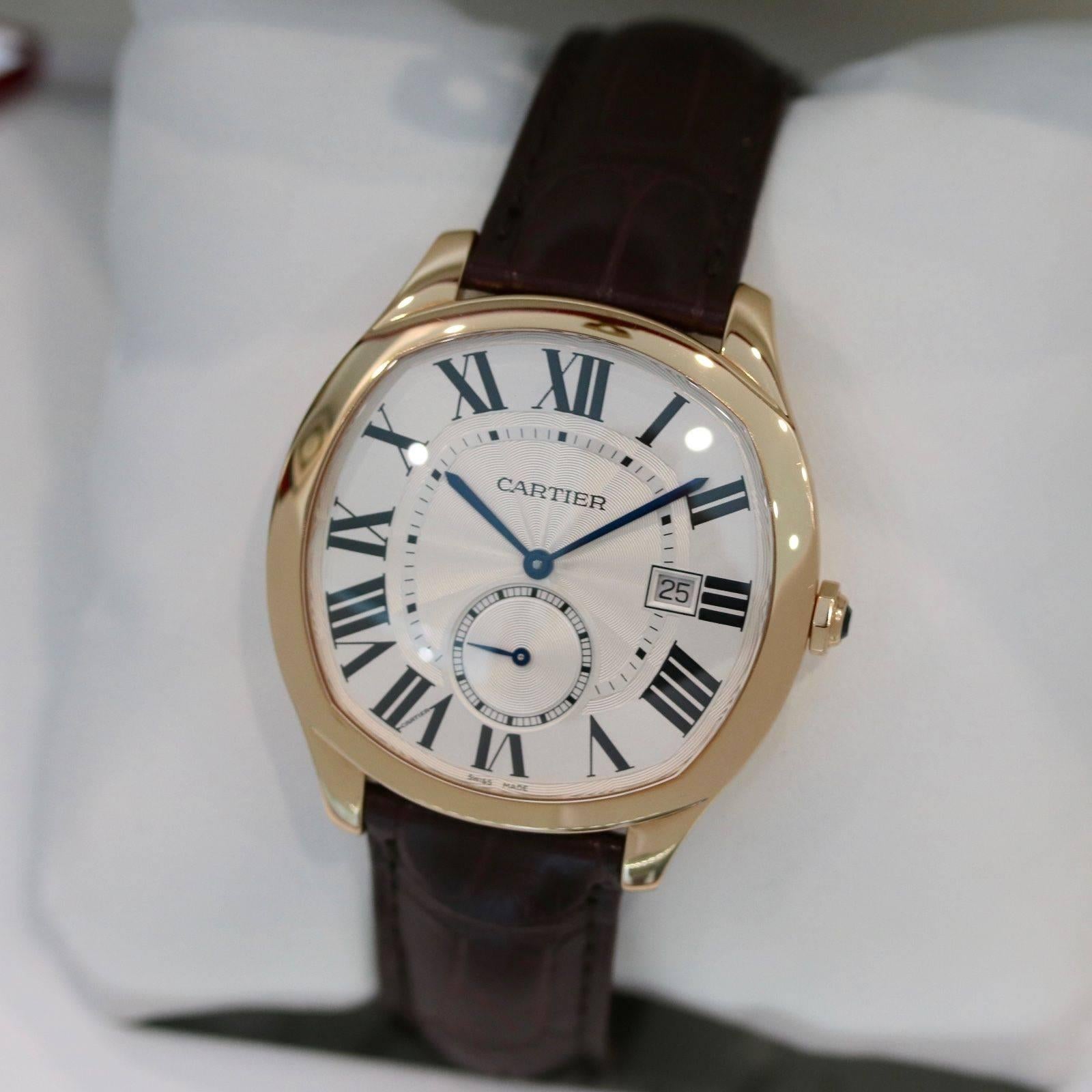 Cartier Rose Gold Drive de Cartier Automatic Wristwatch Model WGNM0003 For Sale 1