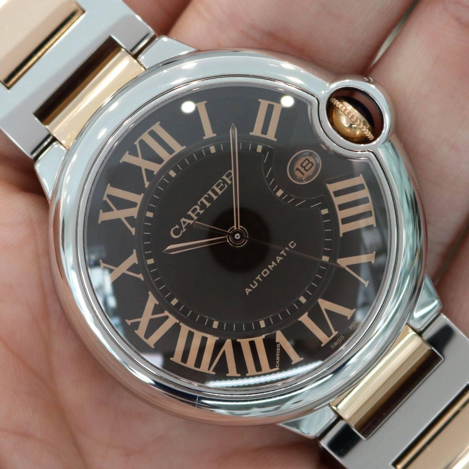 Cartier Rose Gold Stainless Steel Ballon Bleu Automatic Wristwatch 4