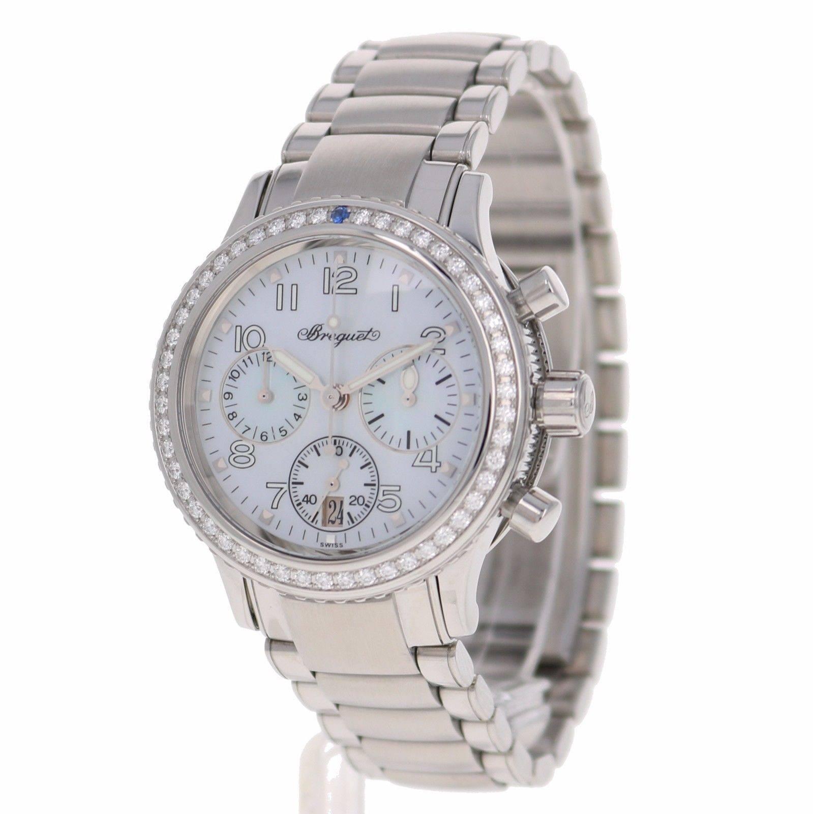 Breguet Ladies Stainless Steel Transatlantique Type XX Automatic Wristwatch In Excellent Condition In Los Angeles, CA