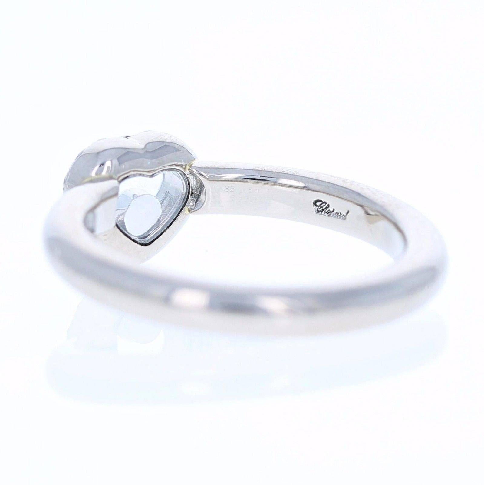 Modern Chopard Happy Diamonds White Gold Heart Ring