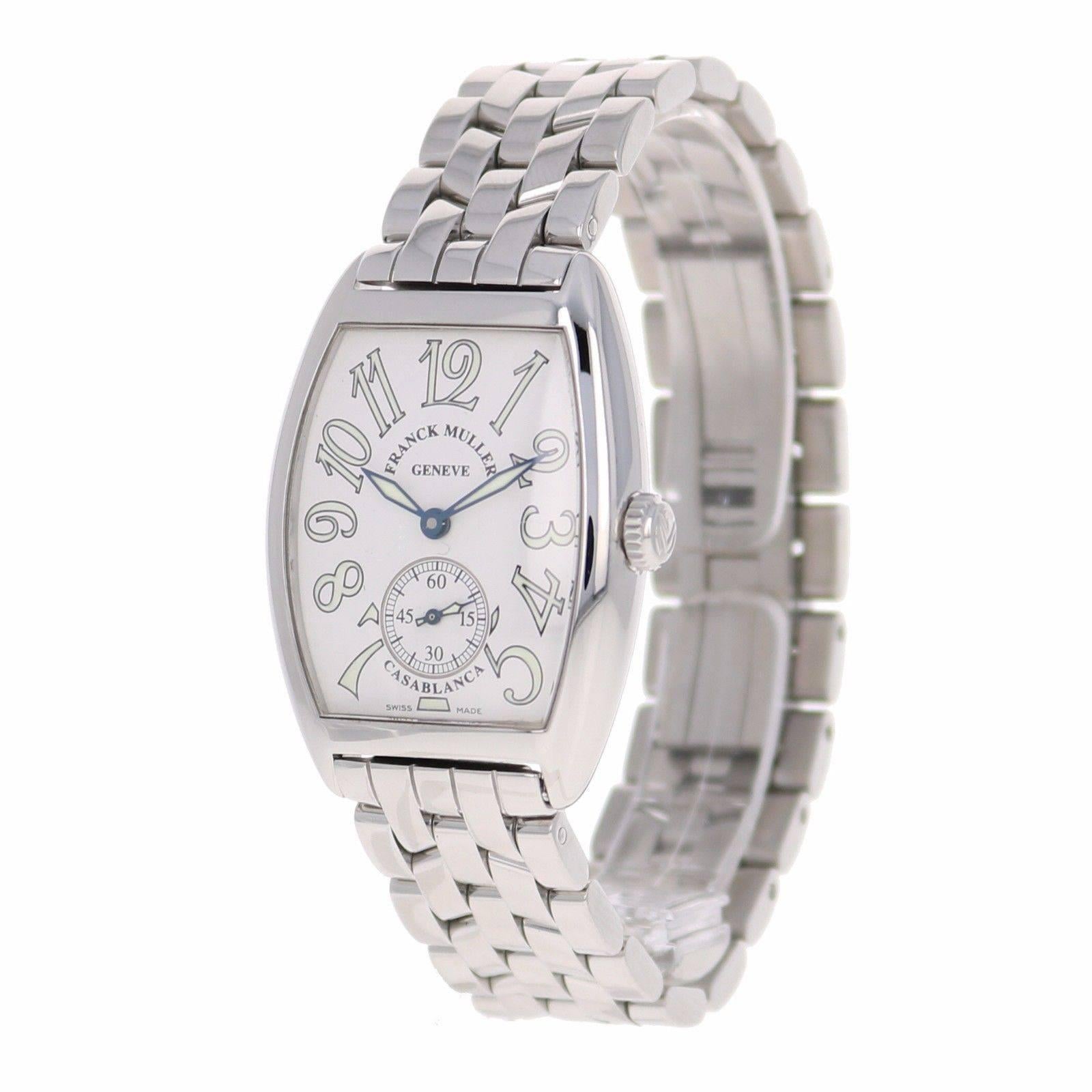 Franck Muller Ladies Stainless Steel Cintree Curvex Casablanca Manual Wristwatch 1