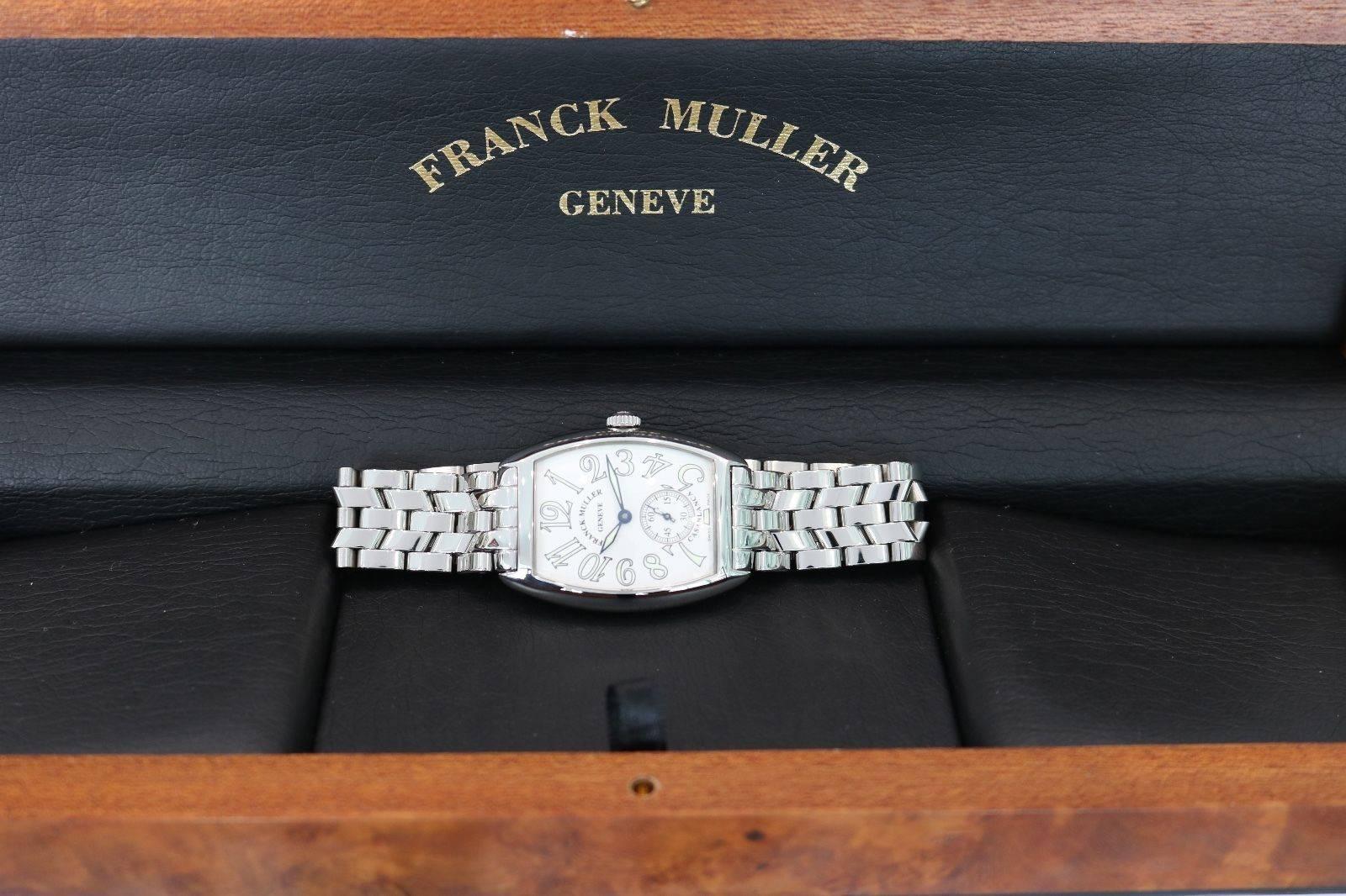 Franck Muller Ladies Stainless Steel Cintree Curvex Casablanca Manual Wristwatch 4