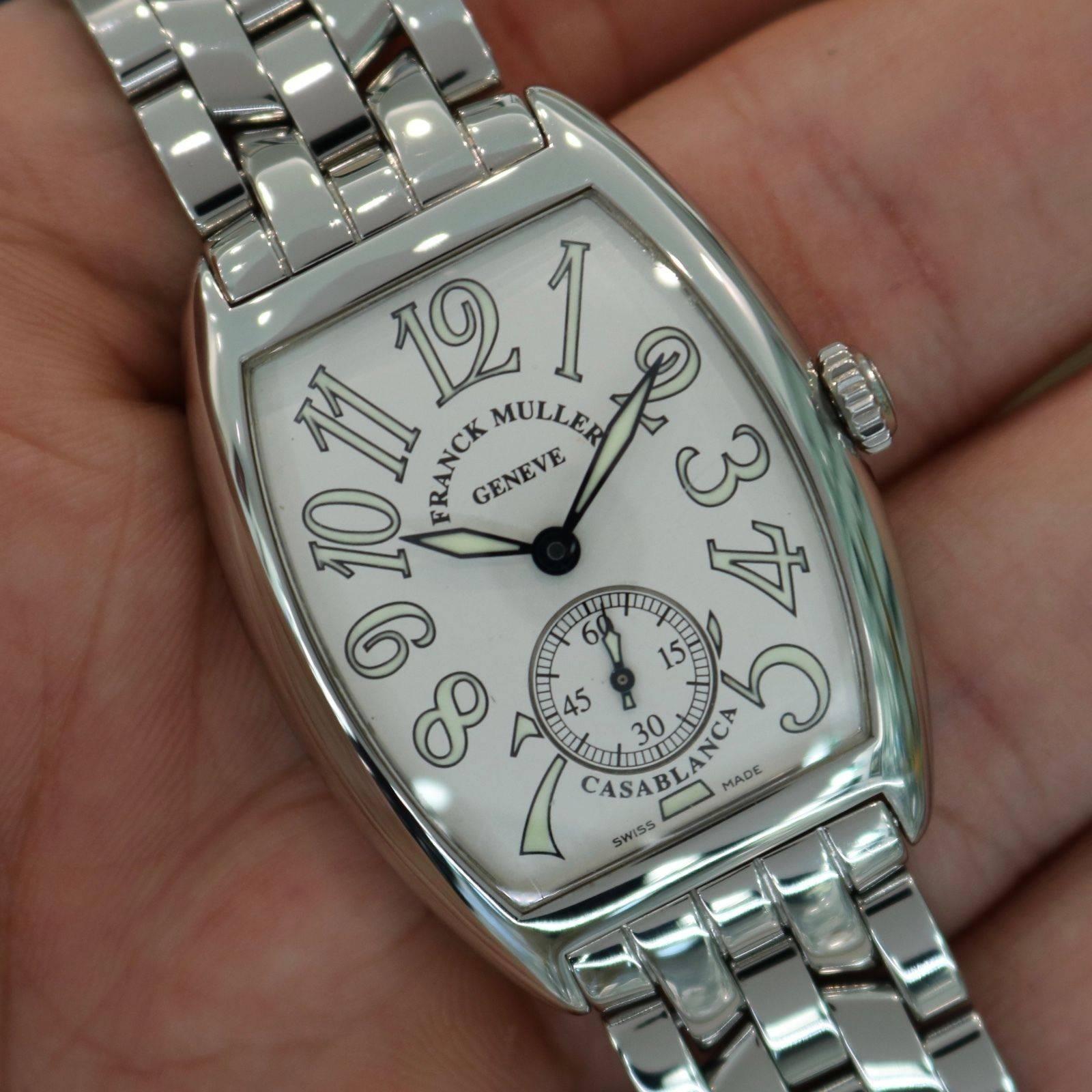 Franck Muller Ladies Stainless Steel Cintree Curvex Casablanca Manual Wristwatch 5