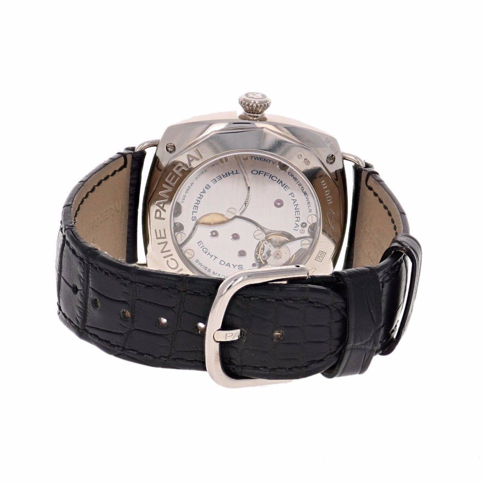 Men's Panerai White Gold Radiomir Sp Edition 8 Days GMT PAM 200 Wristwatch