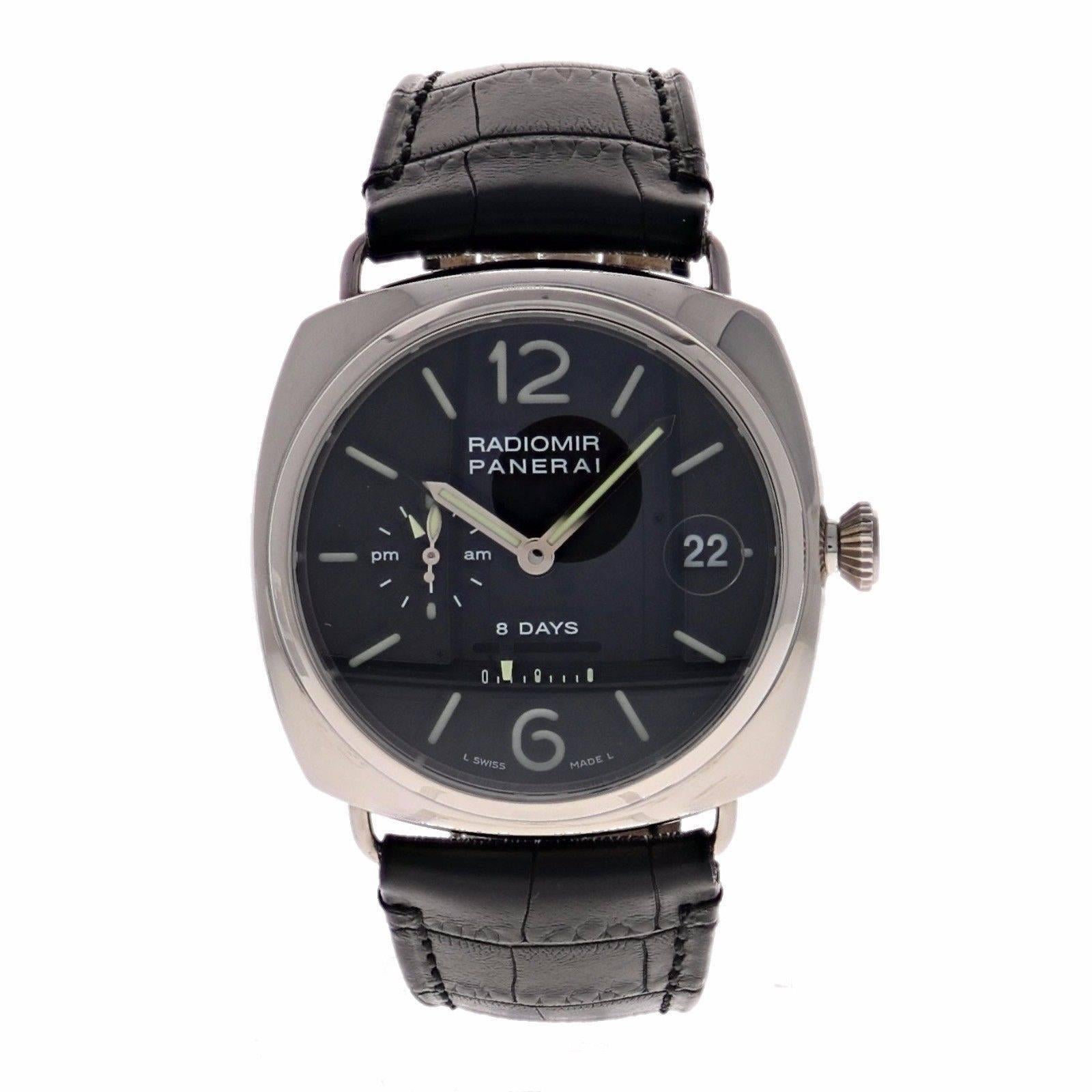Panerai White Gold Radiomir Sp Edition 8 Days GMT PAM 200 Wristwatch 1