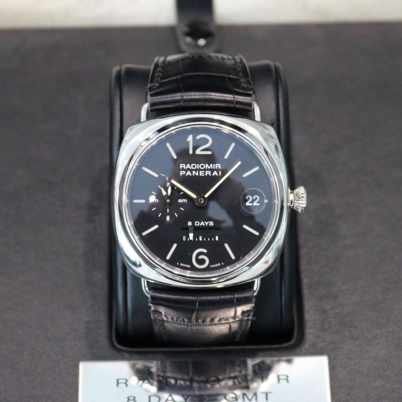 Panerai White Gold Radiomir Sp Edition 8 Days GMT PAM 200 Wristwatch 5