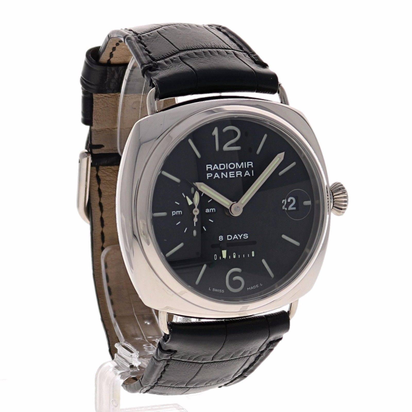 Panerai White Gold Radiomir Sp Edition 8 Days GMT PAM 200 Wristwatch 6
