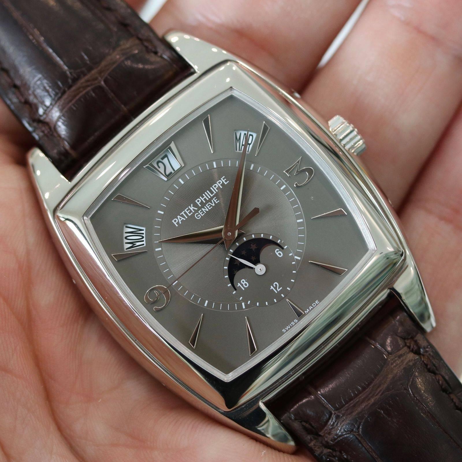 Patek Philippe White Gold Gondolo Annual Calendar Automatic Wristwatch 6