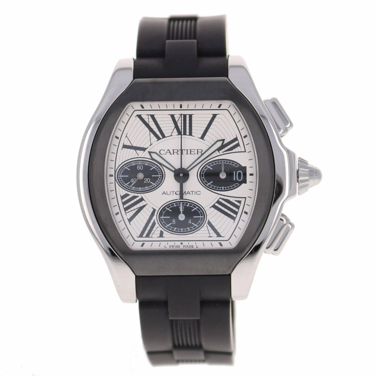 Cartier Roadster S Chronograph Stainless Steel Wristwatch