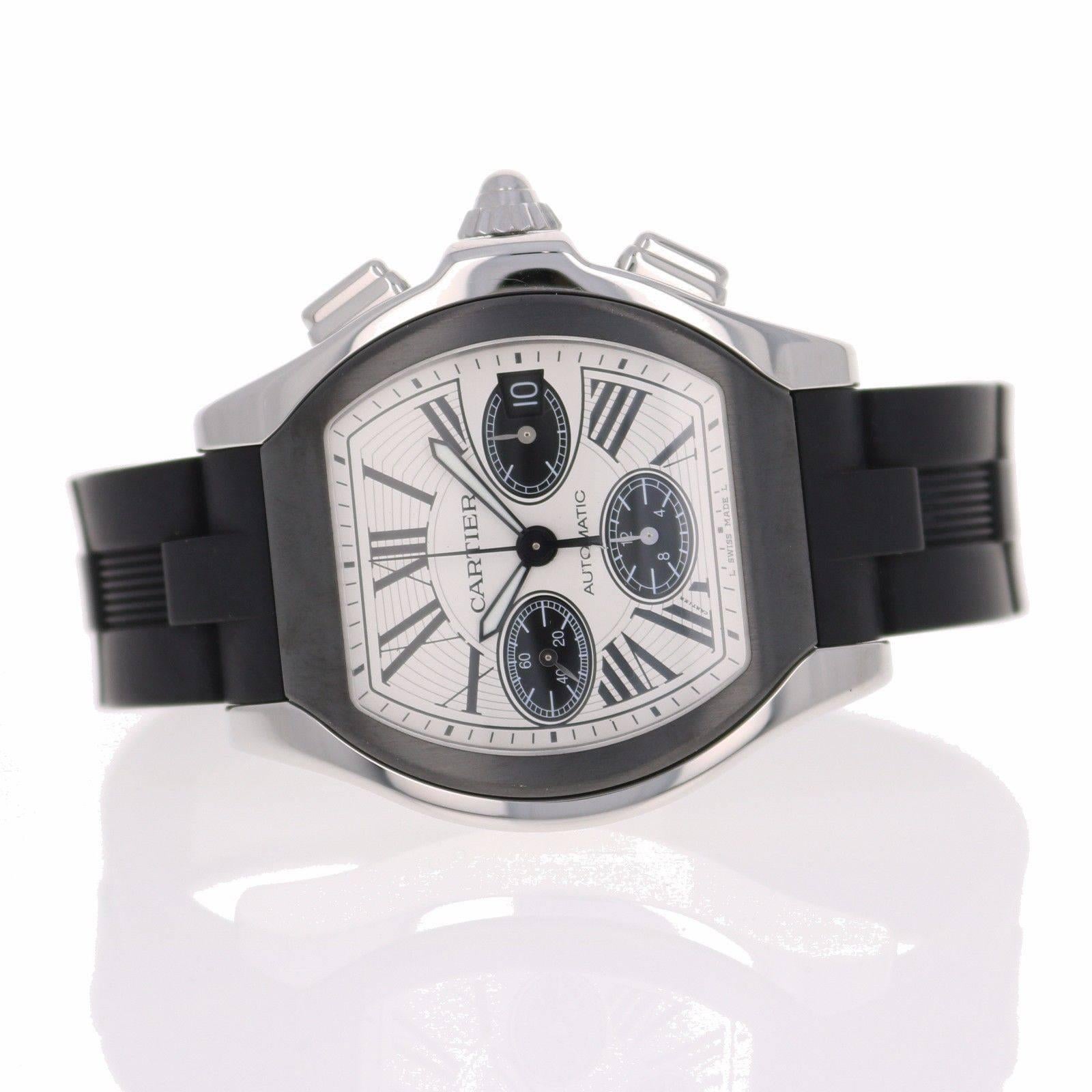 Cartier Roadster S Chronograph Stainless Steel Wristwatch 1