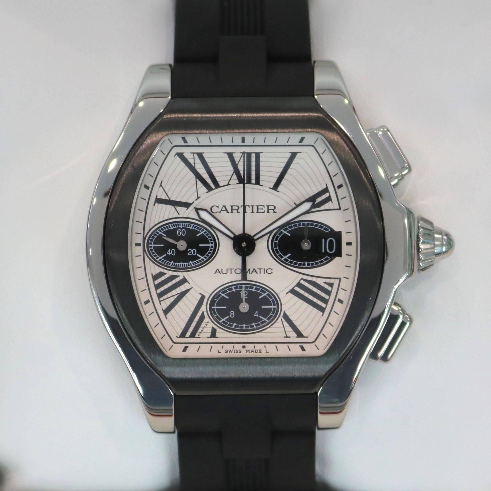 Cartier Roadster S Chronograph Stainless Steel Wristwatch 4