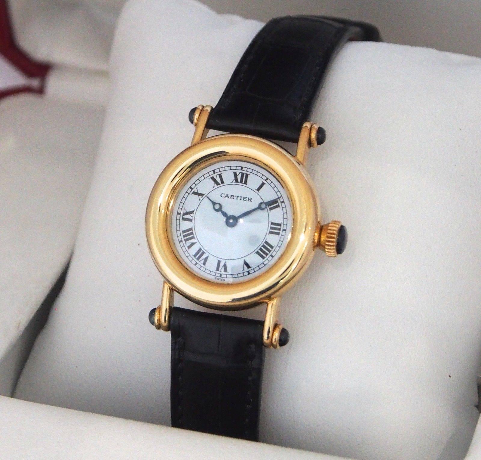 Women's Cartier Ladies Yellow Gold Diablo Quartz Wristwatch Ref 1440 For Sale