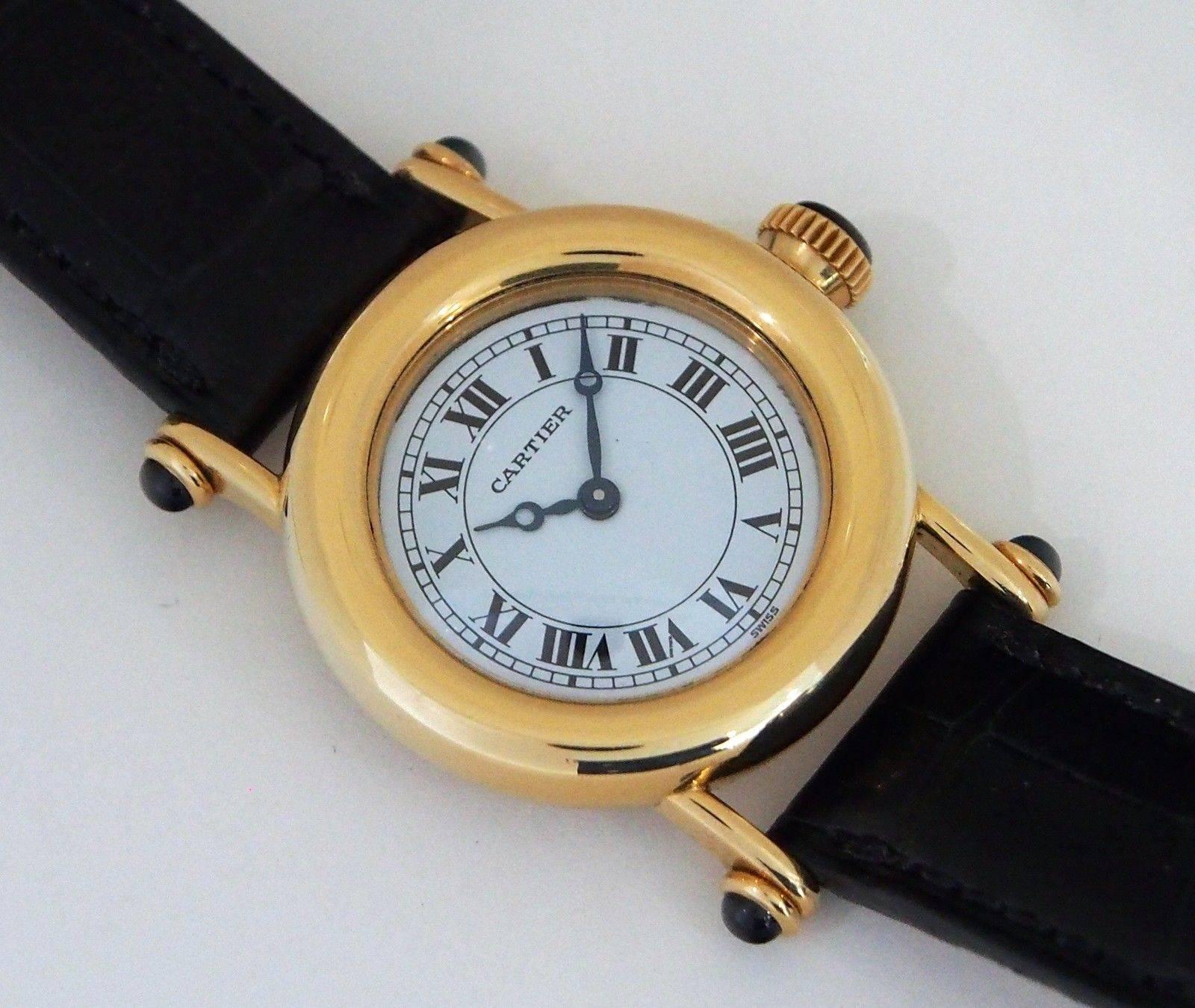 Cartier Ladies Yellow Gold Diablo Quartz Wristwatch Ref 1440 For Sale 1