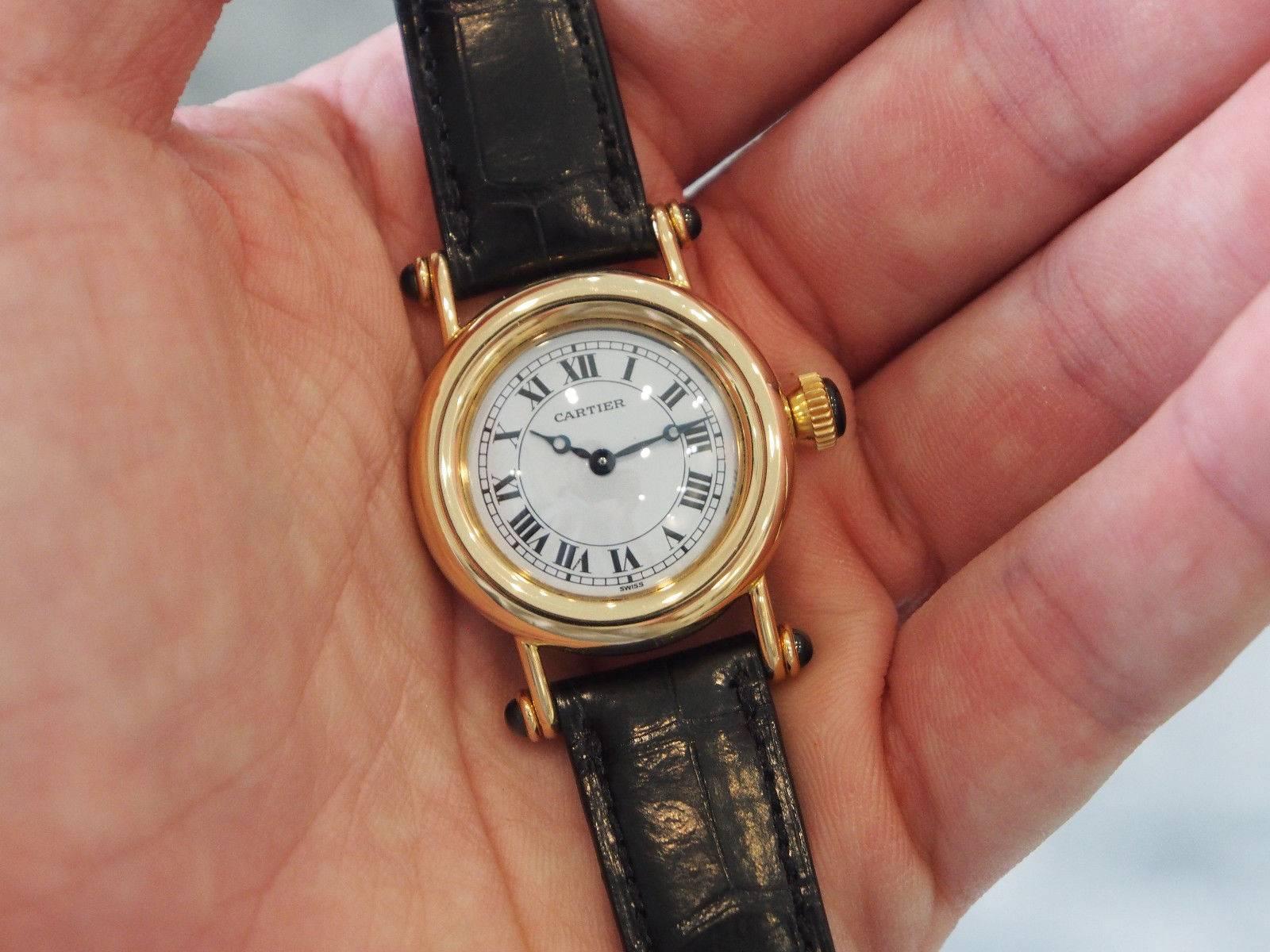 Cartier Ladies Yellow Gold Diablo Quartz Wristwatch Ref 1440 For Sale 5