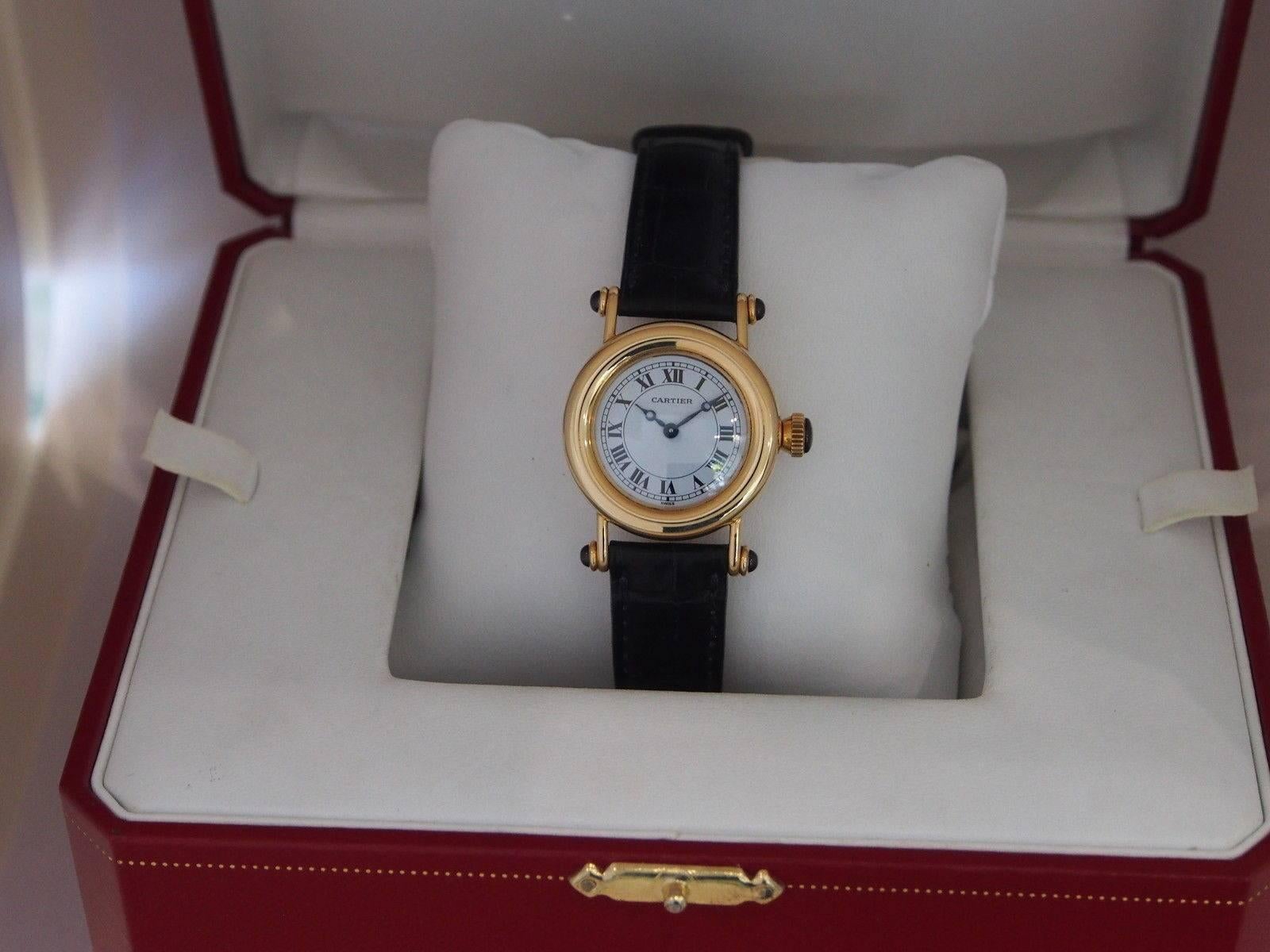 Cartier Ladies Yellow Gold Diablo Quartz Wristwatch Ref 1440 For Sale 6