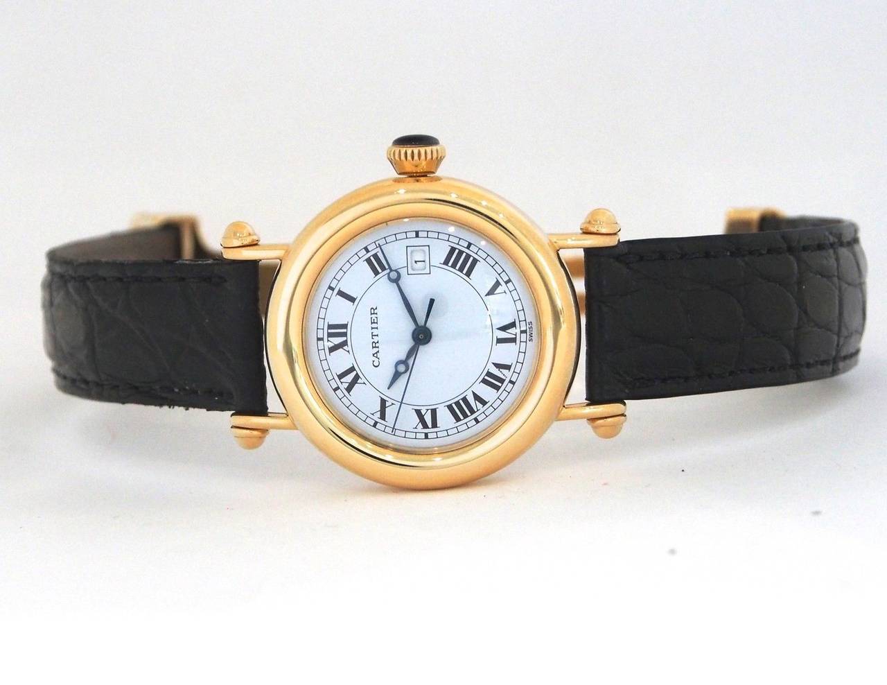 Women's Cartier Lady's Yellow Gold Diablo Quartz Wristwatch Ref 1420