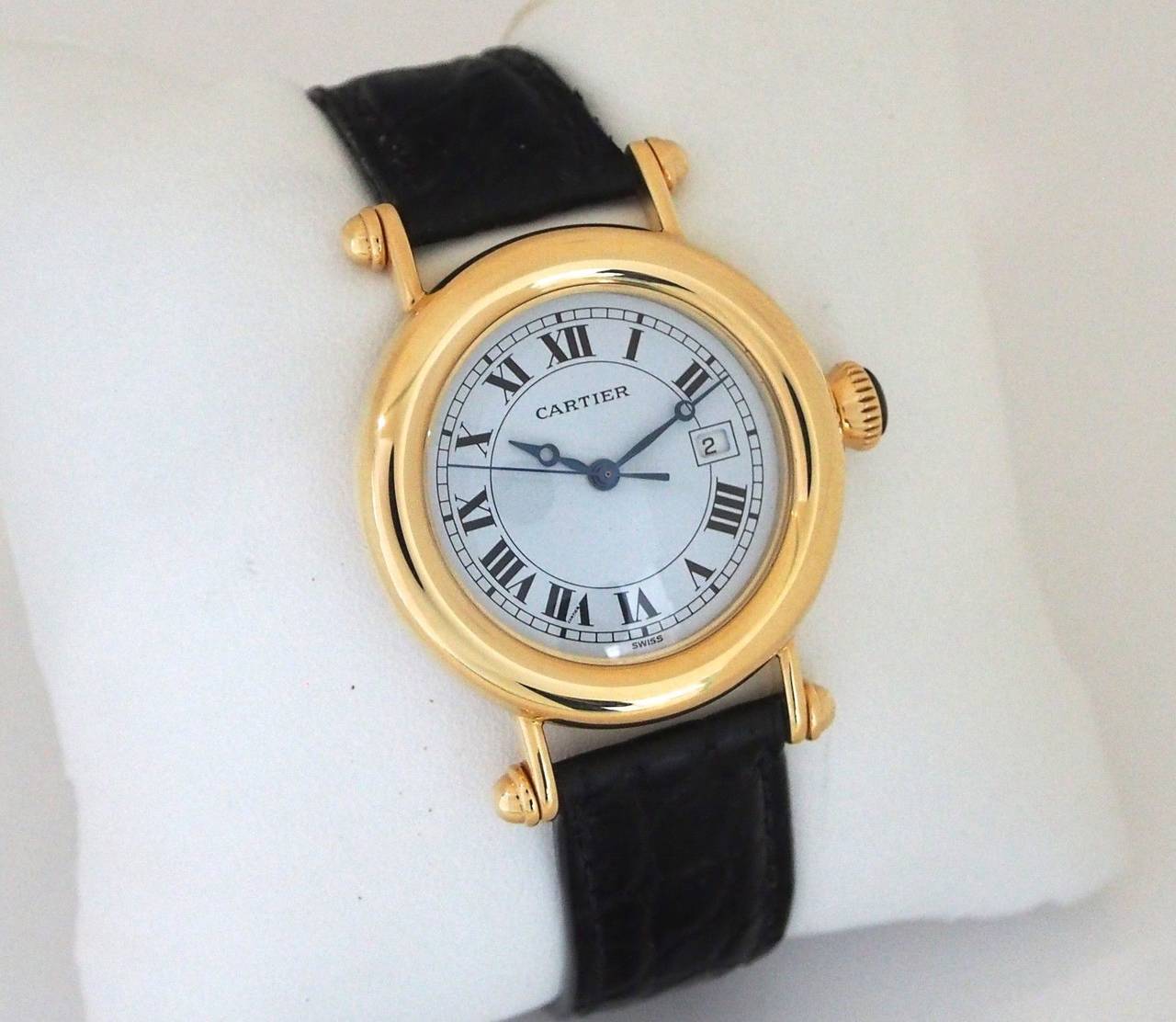 Cartier Lady's Yellow Gold Diablo Quartz Wristwatch Ref 1420 1