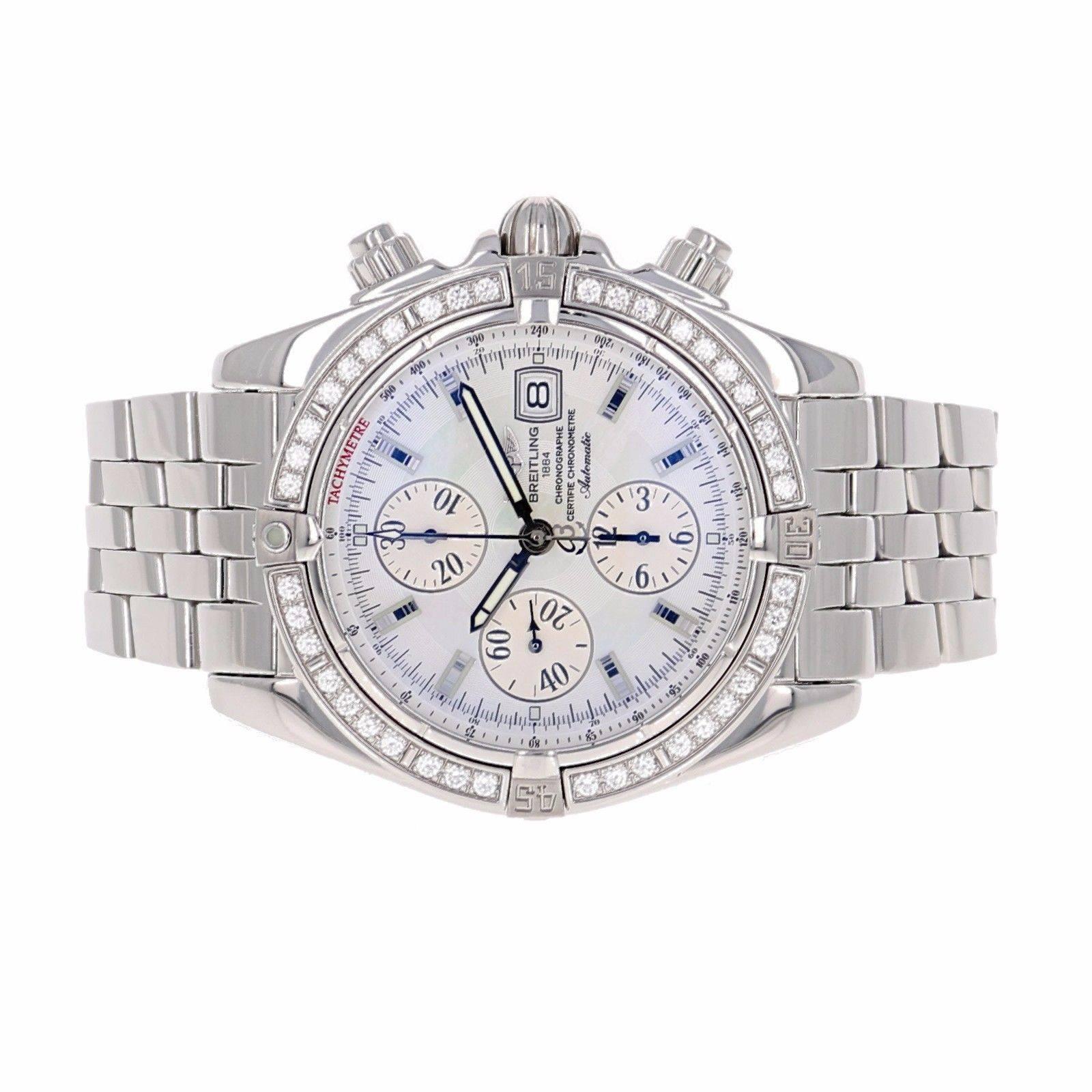 Breitling Stainless Steel Windrider Chronomat Evolution Automatic Wristwatch
