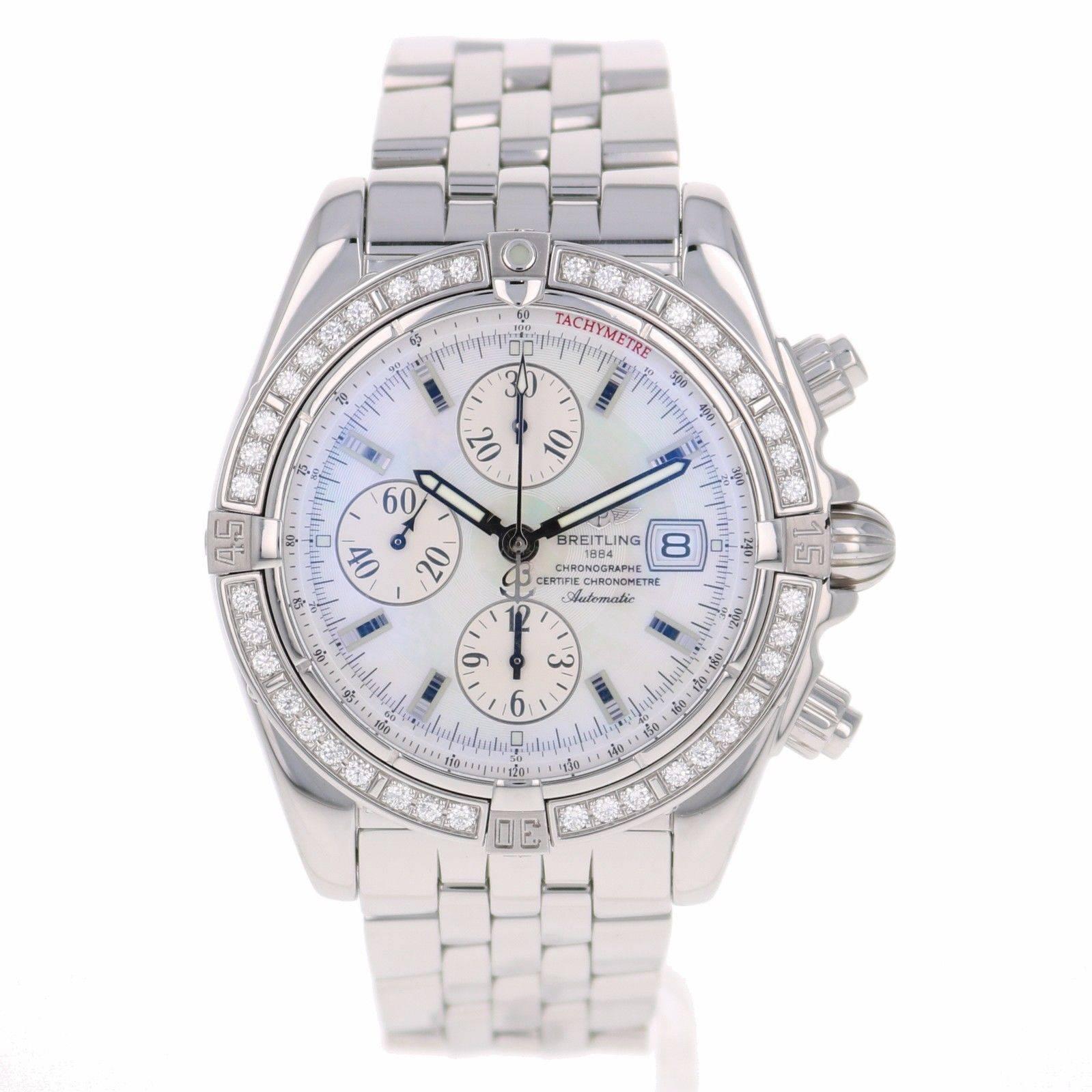 Women's or Men's Breitling Stainless Steel Windrider Chronomat Evolution Automatic Wristwatch