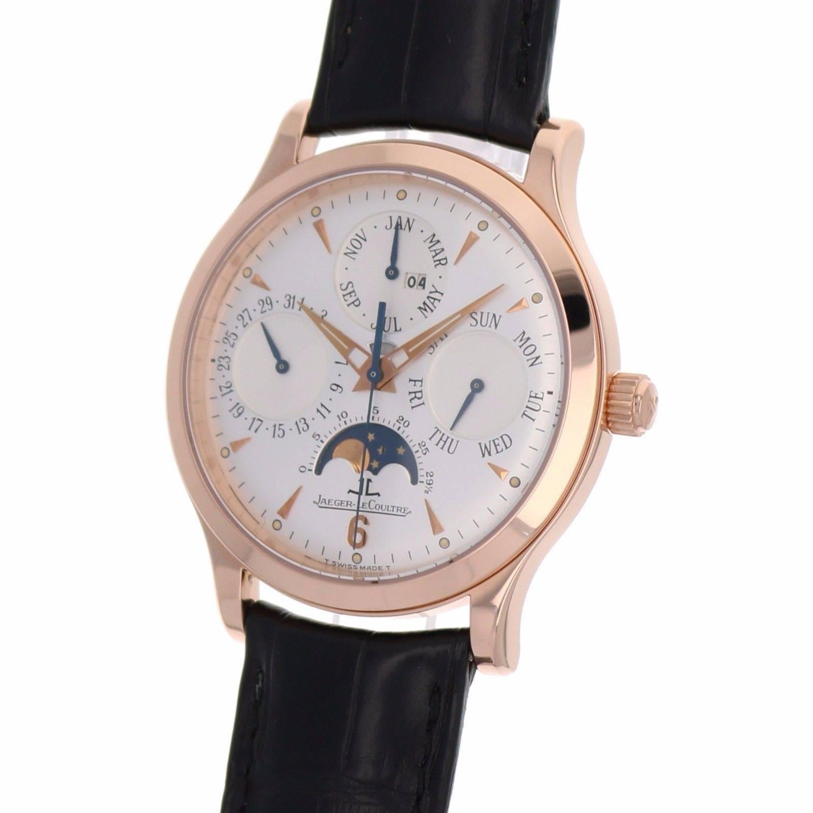 Jaeger-LeCoultre Rose Gold Master Control Perpetual Automatic Wristwatch In New Condition In Los Angeles, CA