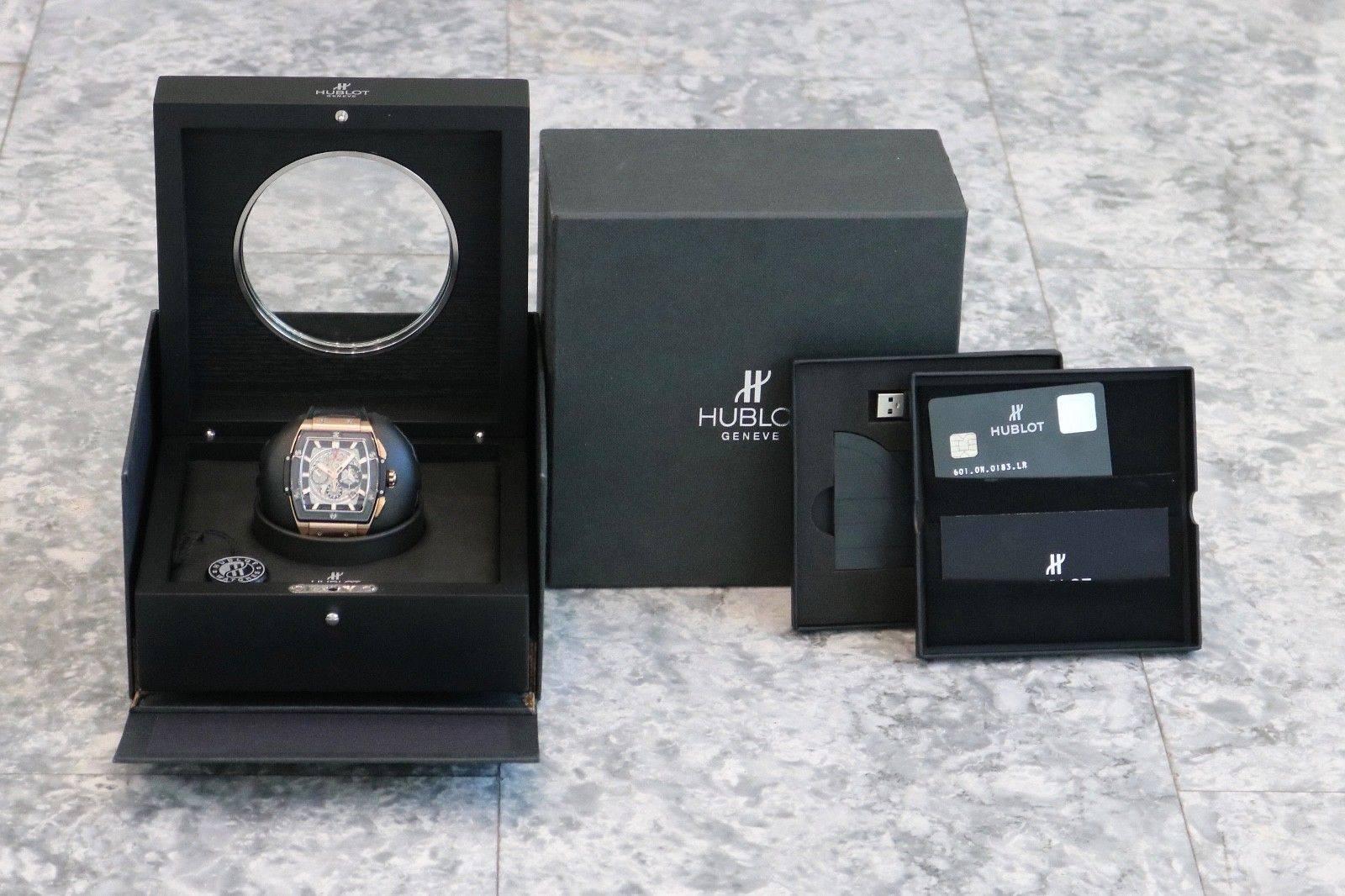 Men's Hublot Rose Gold Spirit of Big Bang Chronograph Automatic Wristwatch