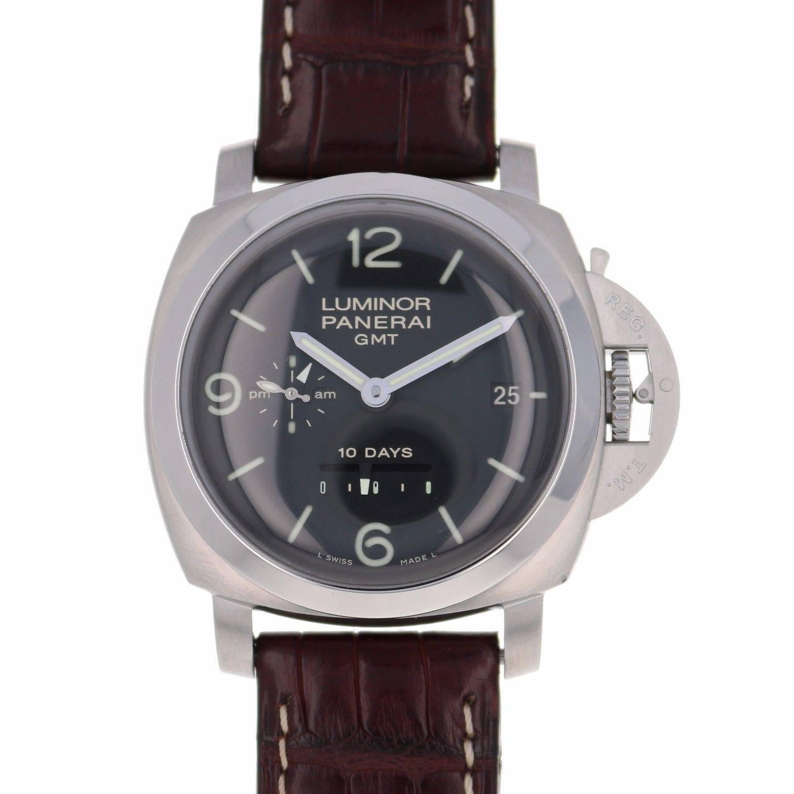 Panerai Stainless Steel Luminor 10 Day GMT Automatic Wristwatch, 1950 