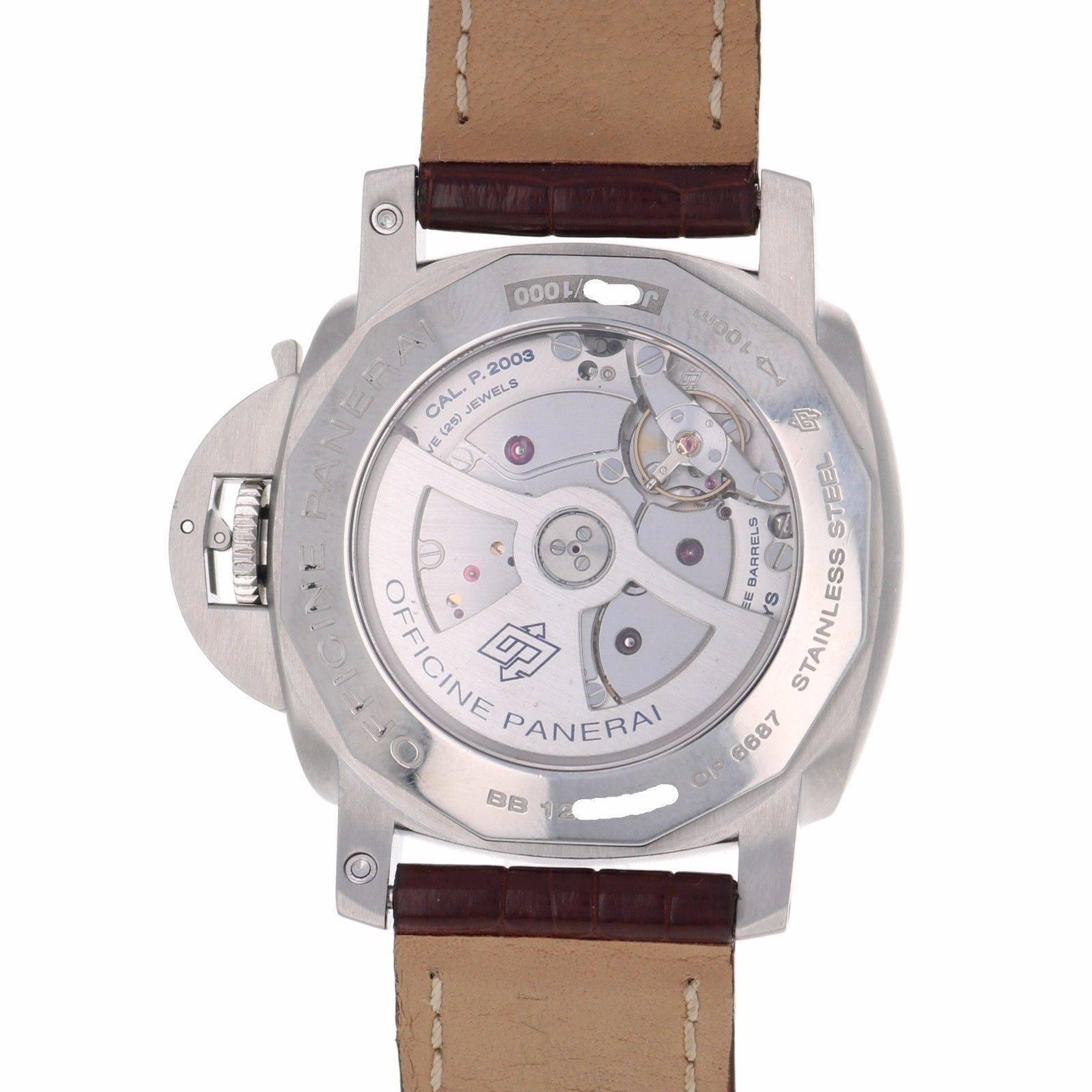 Panerai Stainless Steel Luminor 10 Day GMT Automatic Wristwatch, 1950  1