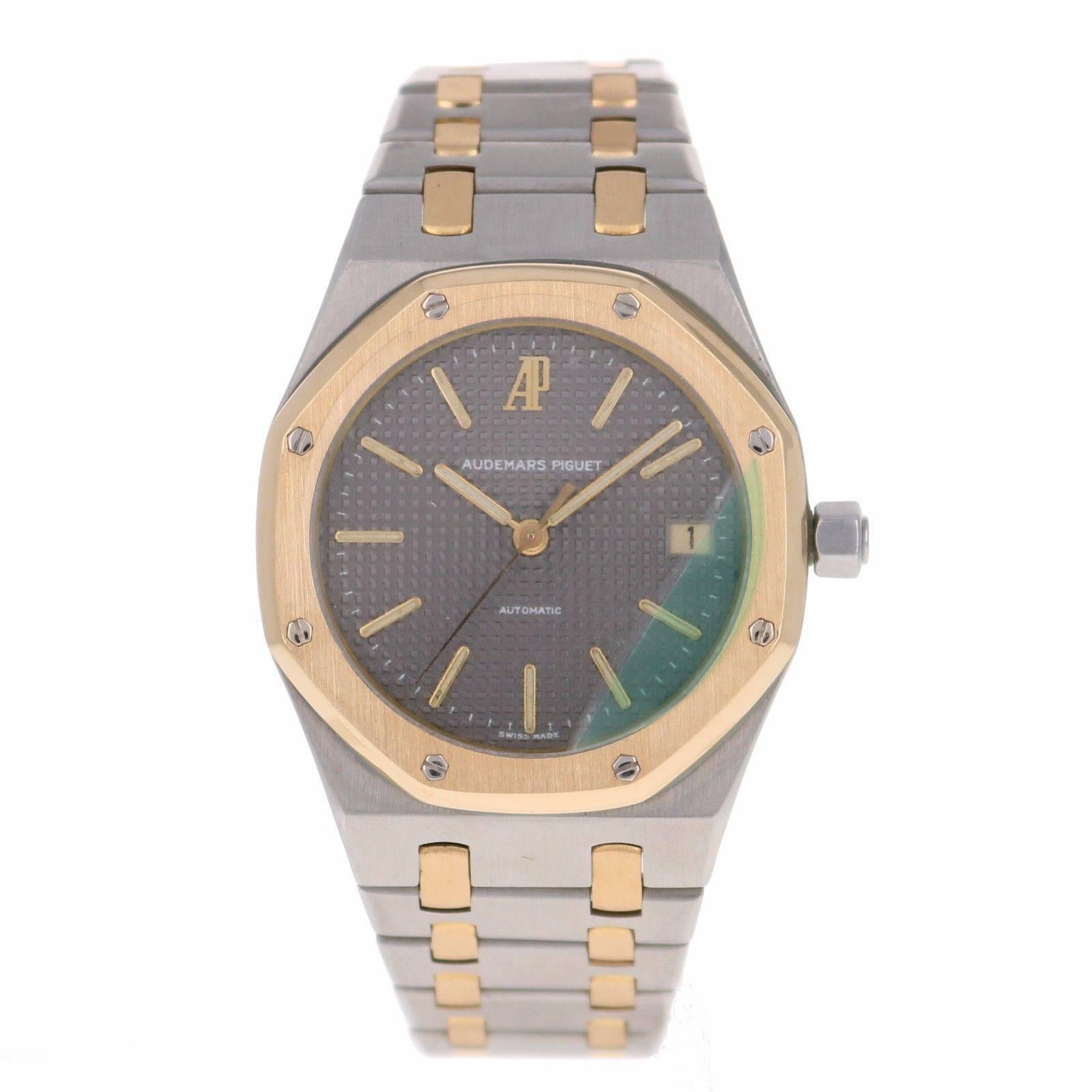 Audemars Piguet Yellow Gold Stainless Steel Royal Oak Automatic Wristwatch 5