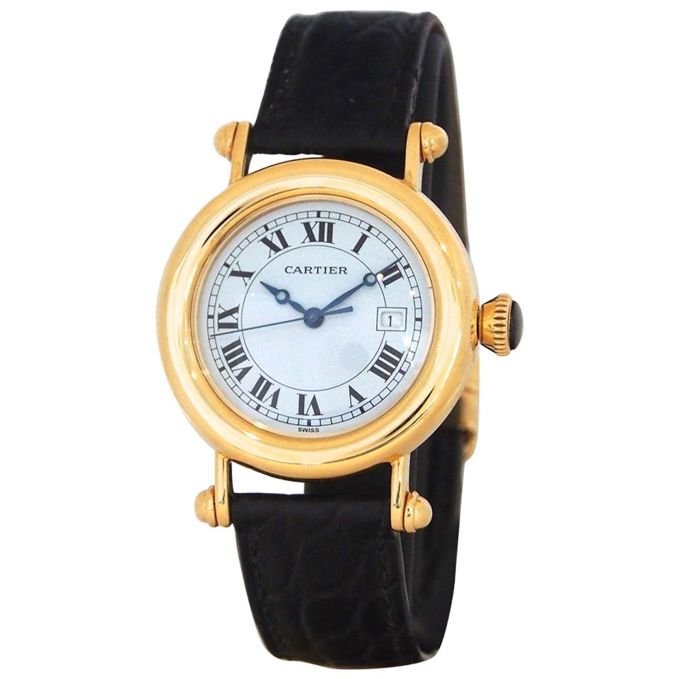 Cartier Lady's Yellow Gold Diablo Quartz Wristwatch Ref 1420