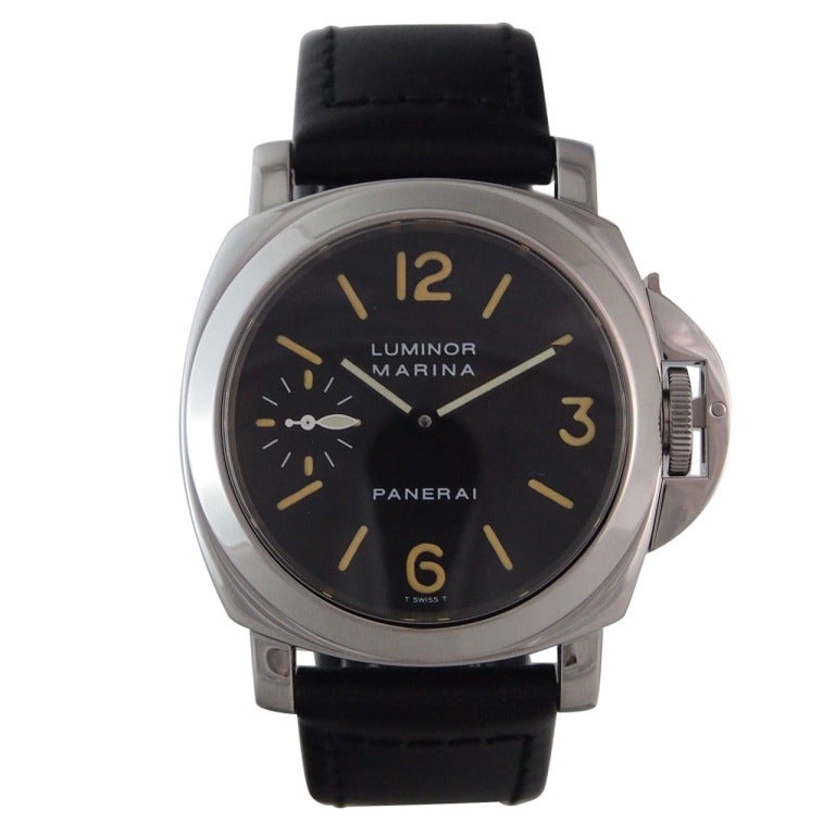 Panerai Stainless Steel Luminor Marina PAM 001 A-Series Wristwatch circa 1998