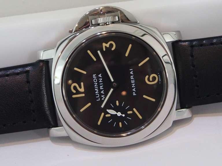 Panerai Stainless Steel Luminor Marina PAM 001 A-Series Wristwatch circa 1998 1