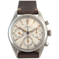 Rolex Stainless Steel Pre-Daytona Chronograph Wristwatch Ref 6234 circa 1959