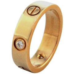 CARTIER --- Love Ring 18K Yellow Gold with 3 Diamonds Ref. B4032400 Size 55 (7)