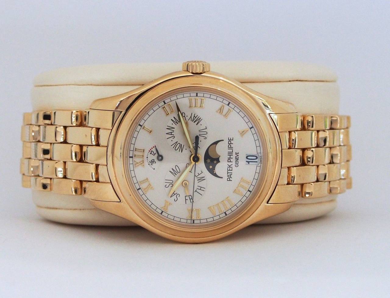 Patek Philippe Yellow Gold Annual Calendar Wristwatch Ref 5036/1J In Excellent Condition In Los Angeles, CA