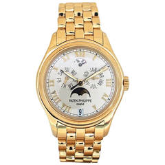 Patek Philippe Yellow Gold Annual Calendar Wristwatch Ref 5036/1J