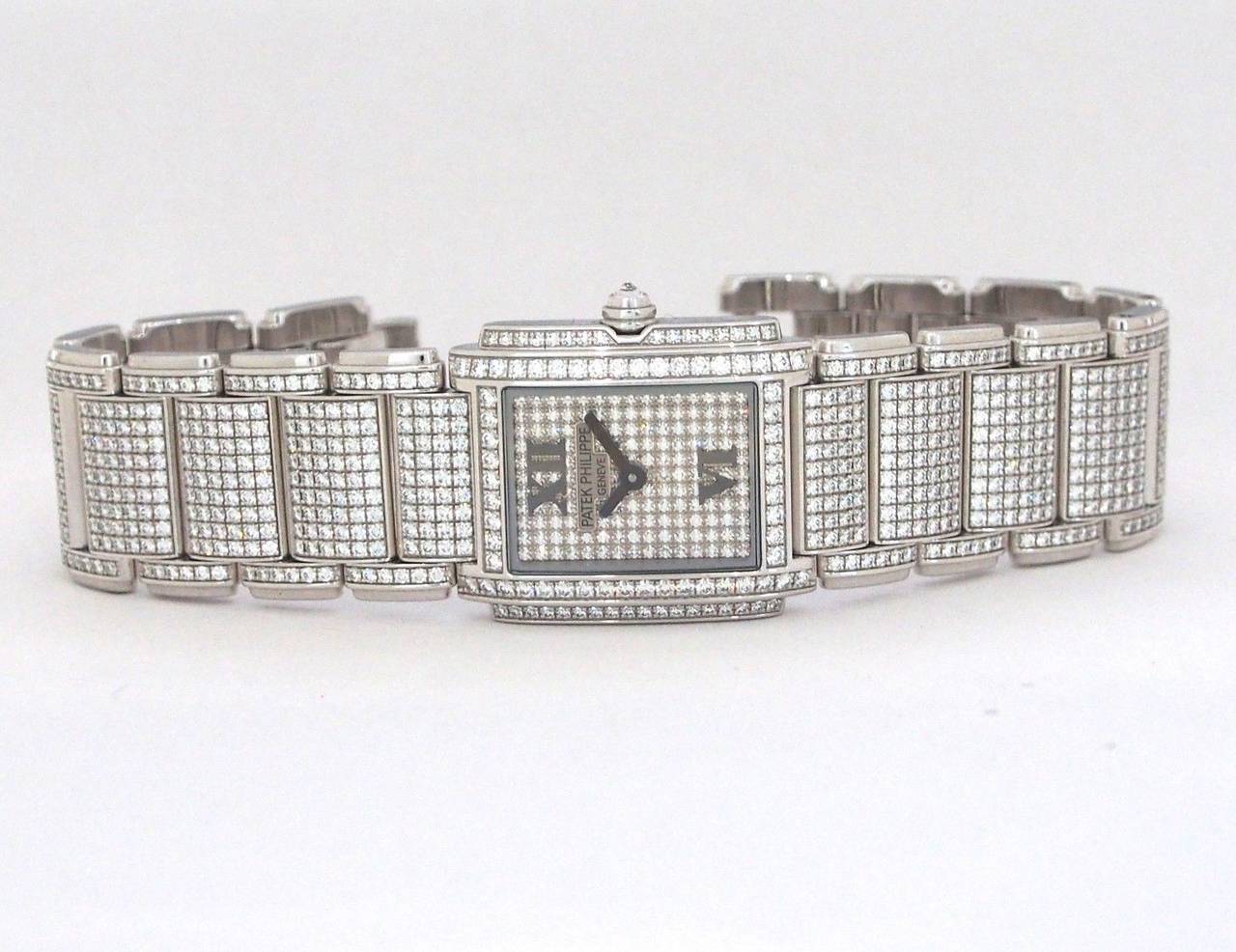 PATEK Twenty-Four 36mm Silver White Diamond