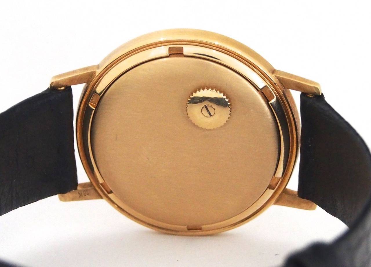 Men's Patek Philippe Yellow Gold Calatrava Blue Dial Automatic Wristwatch Ref 3569