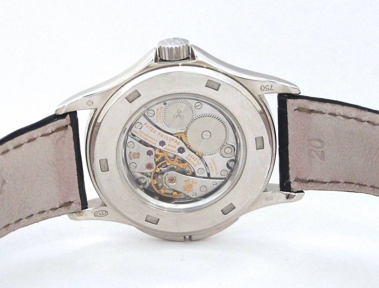 Patek Philippe White Gold Calatrava Travel Time Wristwatch Ref 5134 1