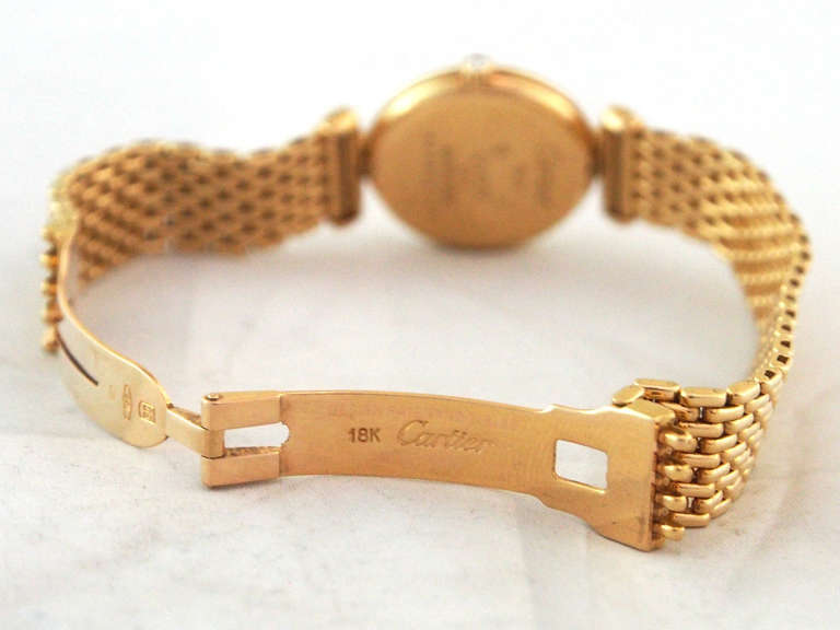 Cartier Lady's Yellow Gold and Diamond Colisee Bracelet Watch 2