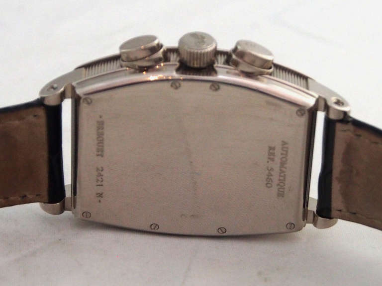 Breguet White Gold Heritage Tonneau Chronograph Wristwatch 2