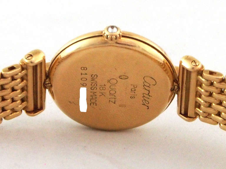 Cartier Lady's Yellow Gold and Diamond Colisee Bracelet Watch 3
