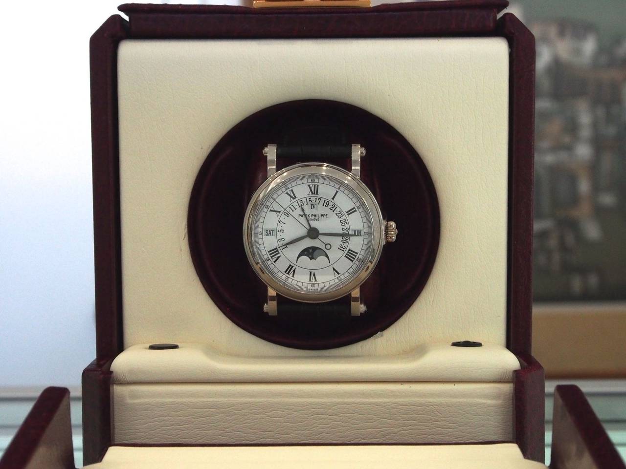 Women's Patek Philippe White Gold 5059G Perpetual Calendar Retrograde Wristwatch