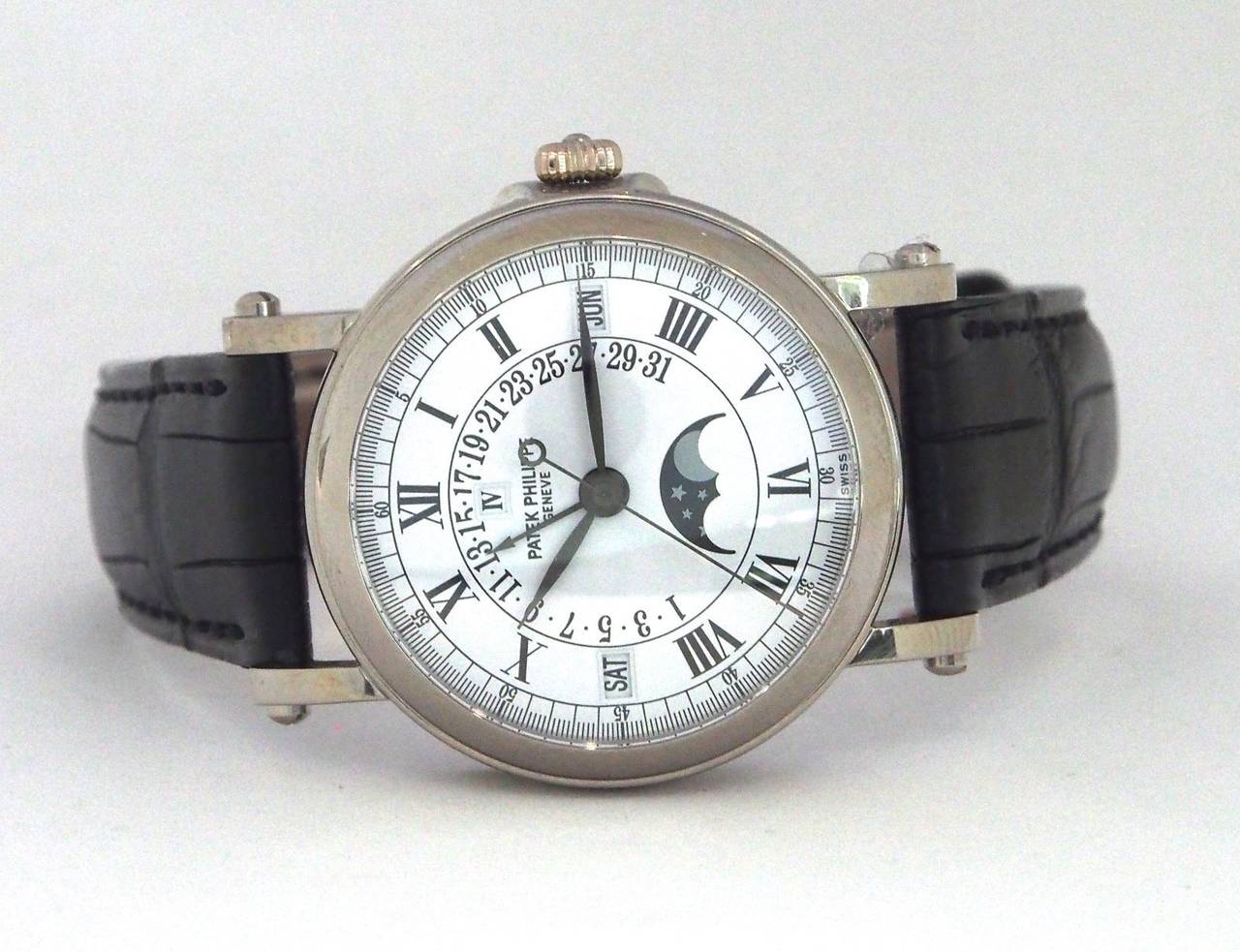 Patek Philippe White Gold 5059G Perpetual Calendar Retrograde Wristwatch 1