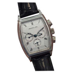Breguet White Gold Heritage Tonneau Chronograph Wristwatch