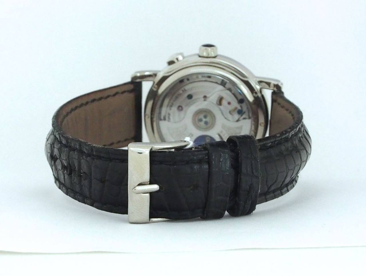 Ulysse Nardin White Gold GMT Perpetual Calendar Dual Time Black Dial Wristwatch 1